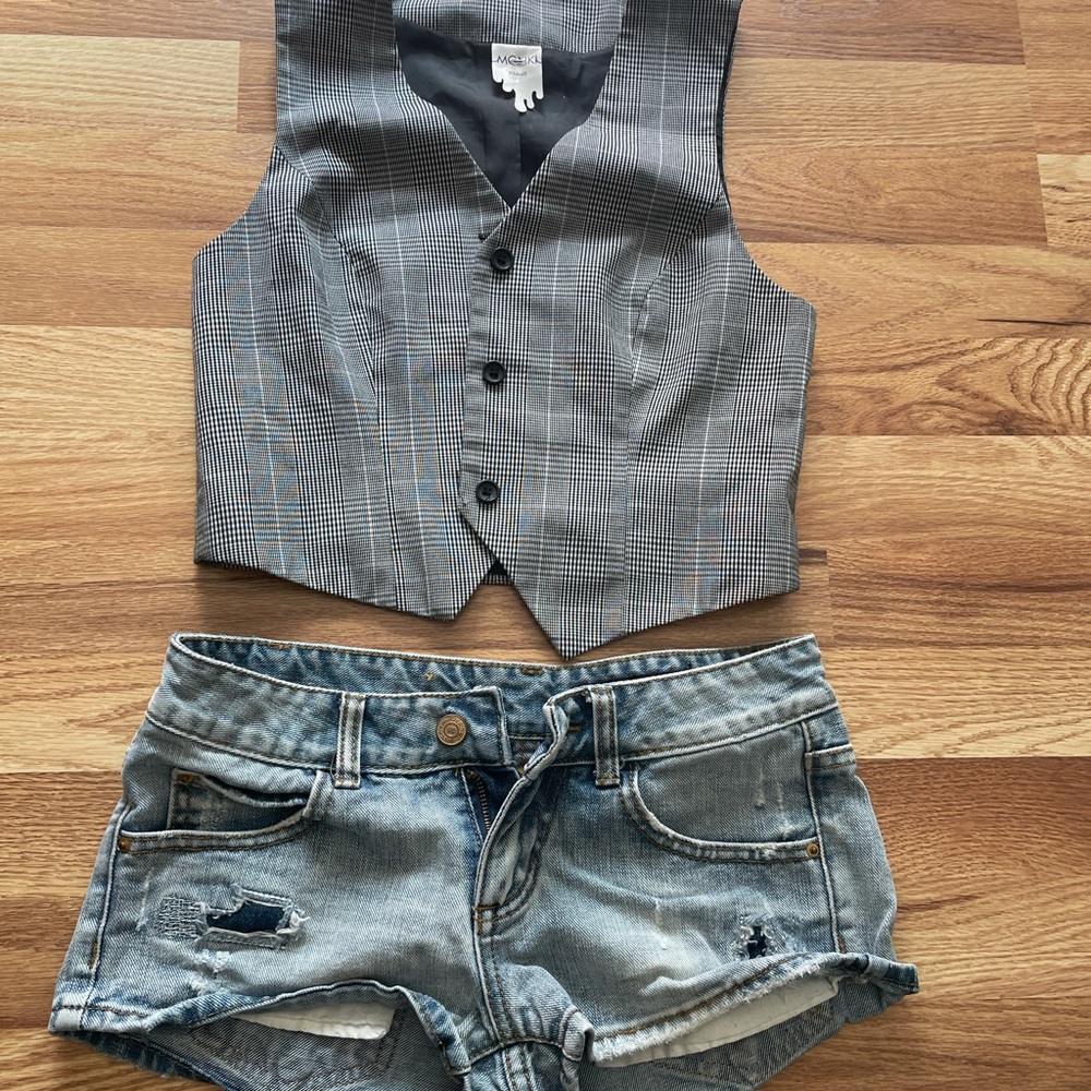 Denim shorts
